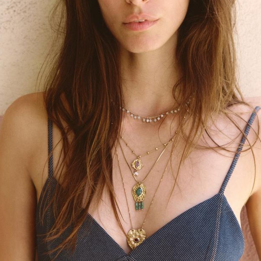 NWT Zara 4-Pack Beaded Medallion Necklaces